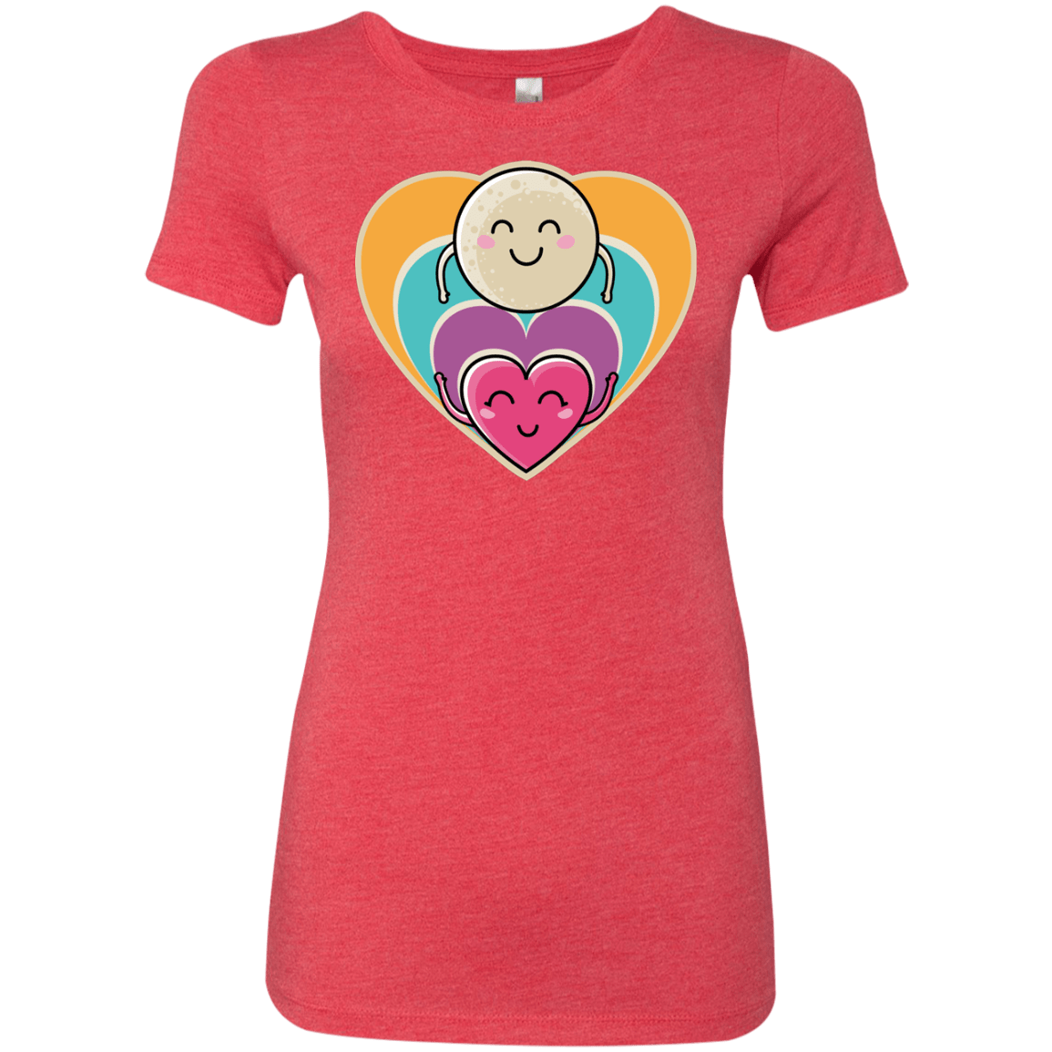 T-Shirts Vintage Red / S Love to the Moon and Back Women's Triblend T-Shirt