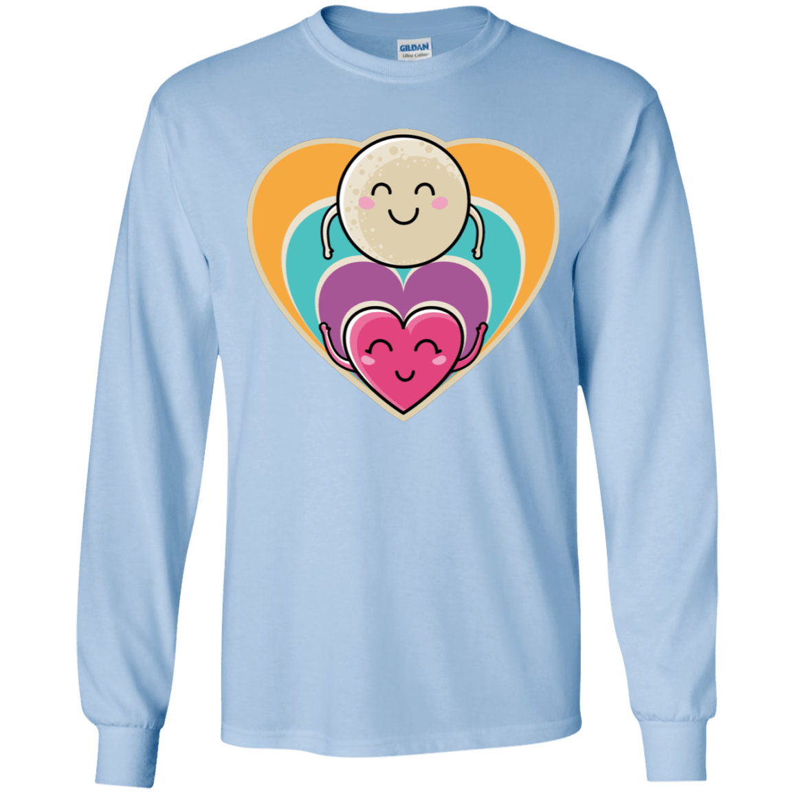 T-Shirts Light Blue / YS Love to the Moon and Back Youth Long Sleeve T-Shirt