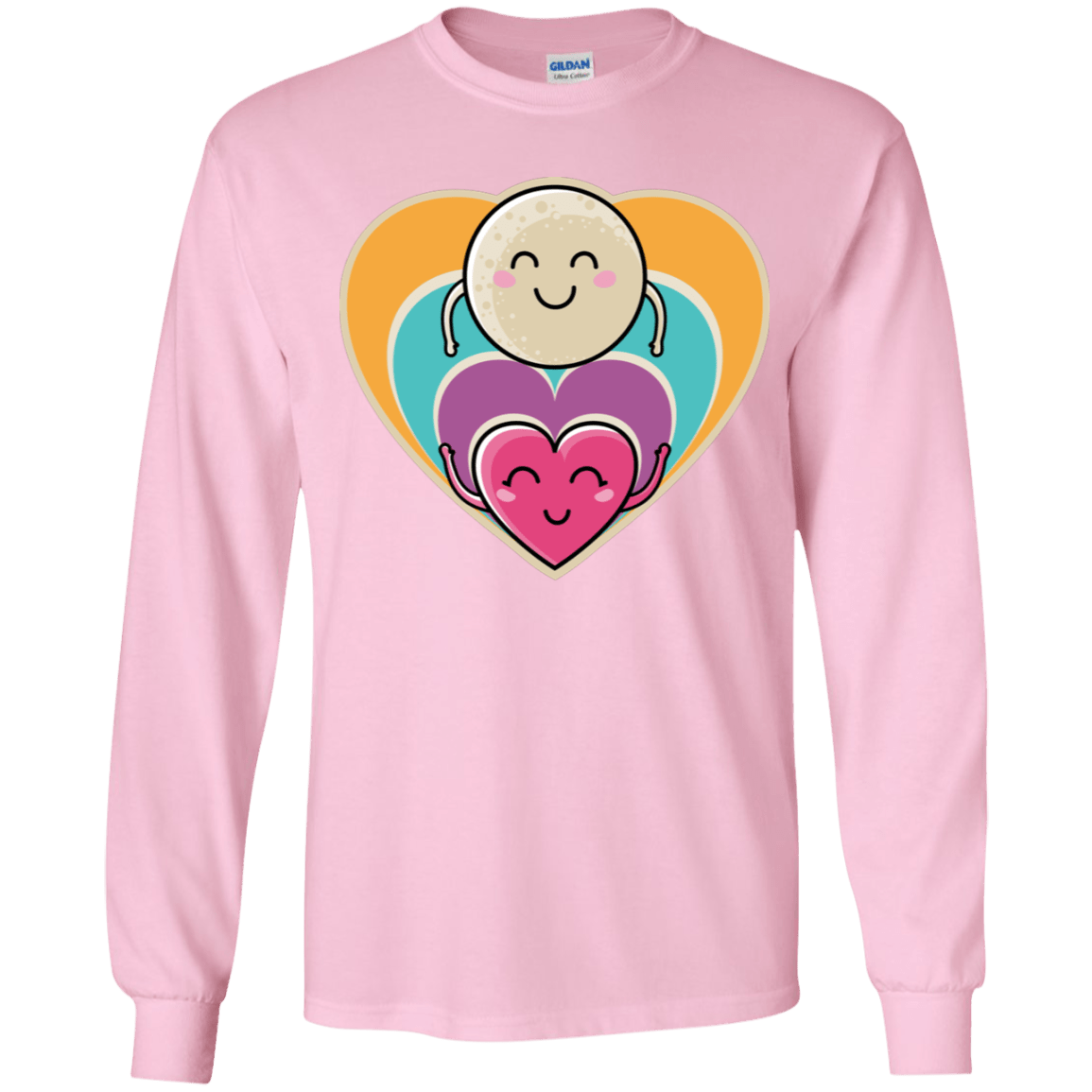T-Shirts Light Pink / YS Love to the Moon and Back Youth Long Sleeve T-Shirt