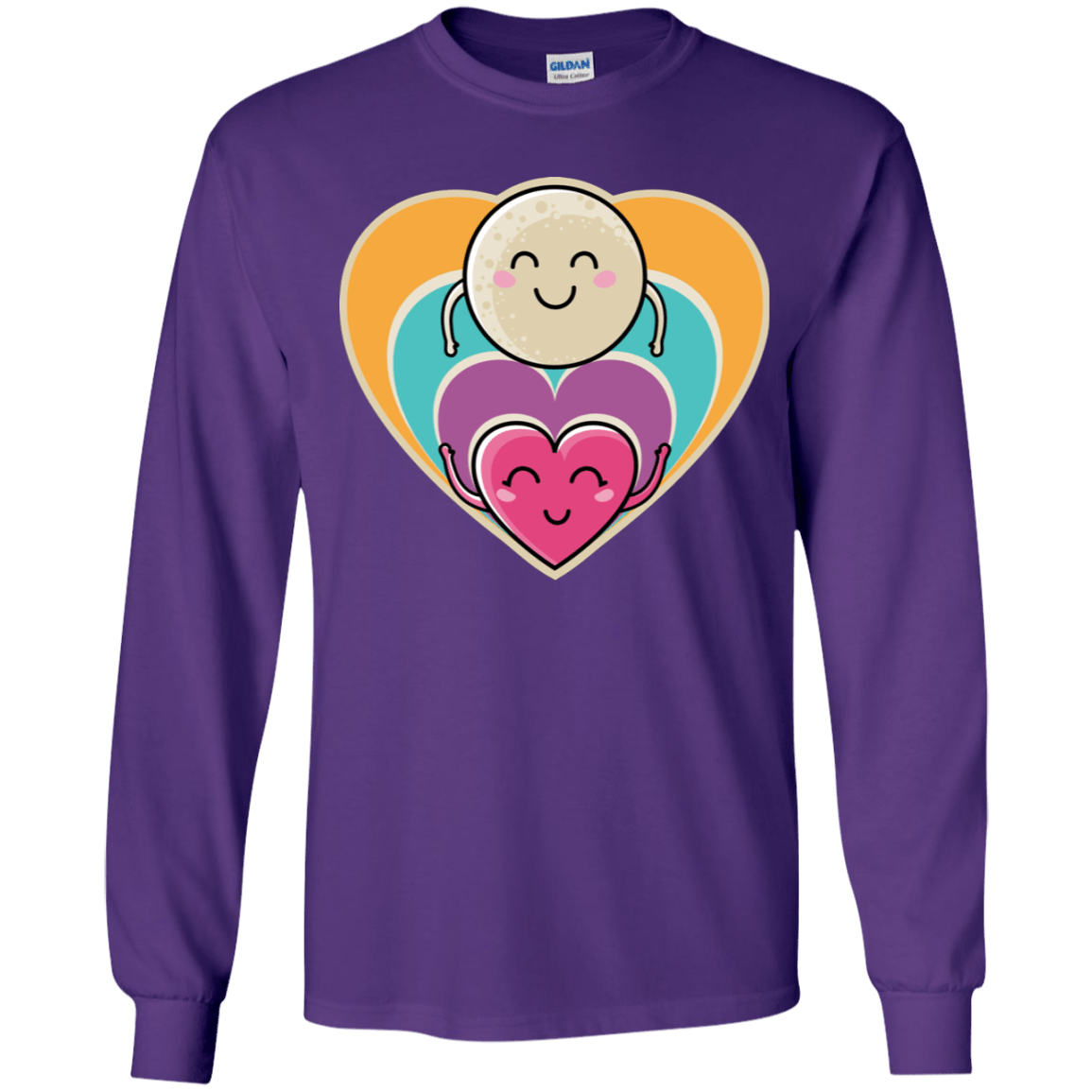 T-Shirts Purple / YS Love to the Moon and Back Youth Long Sleeve T-Shirt