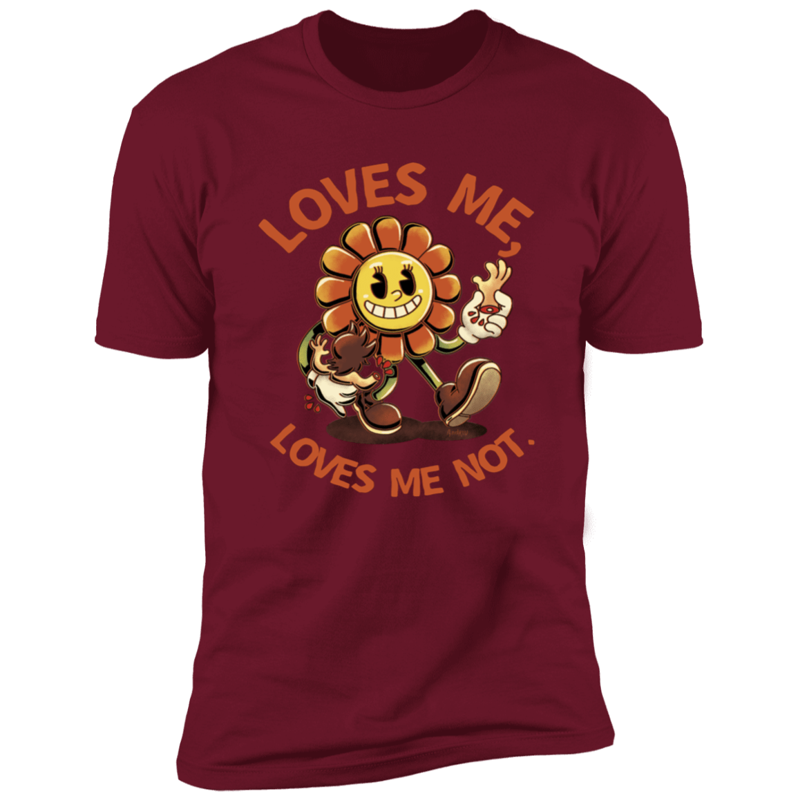 T-Shirts Cardinal / S Loves Me, Loves Me Not Men's Premium T-Shirt