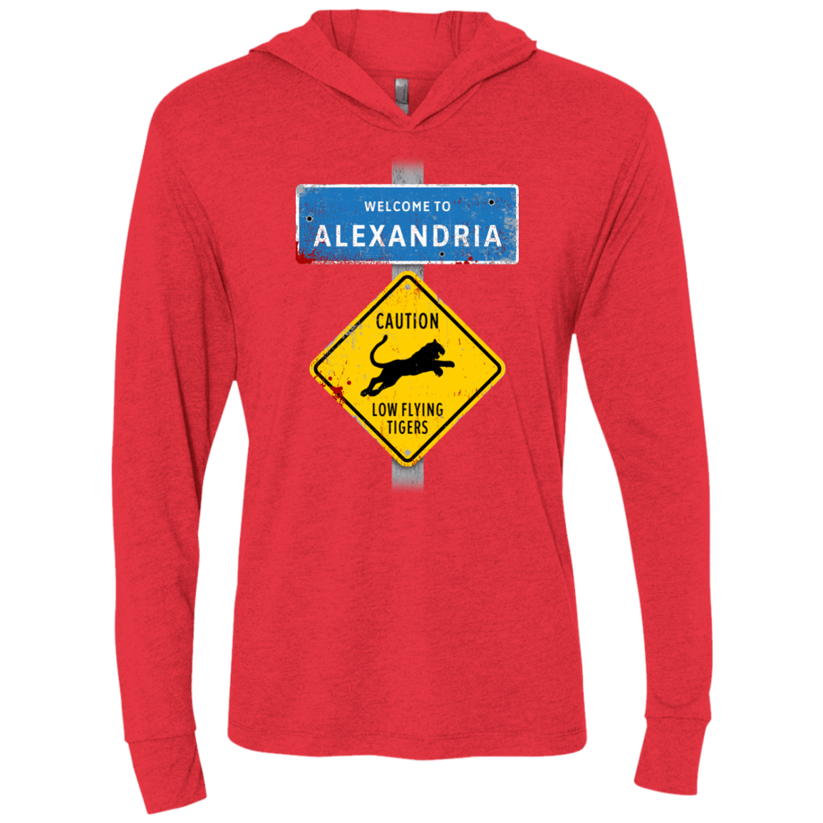 T-Shirts Vintage Red / X-Small Low Flying Tigers Triblend Long Sleeve Hoodie Tee