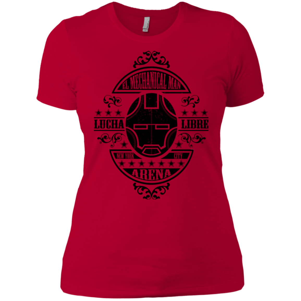 T-Shirts Red / X-Small Lucha Mechanical Man Women's Premium T-Shirt