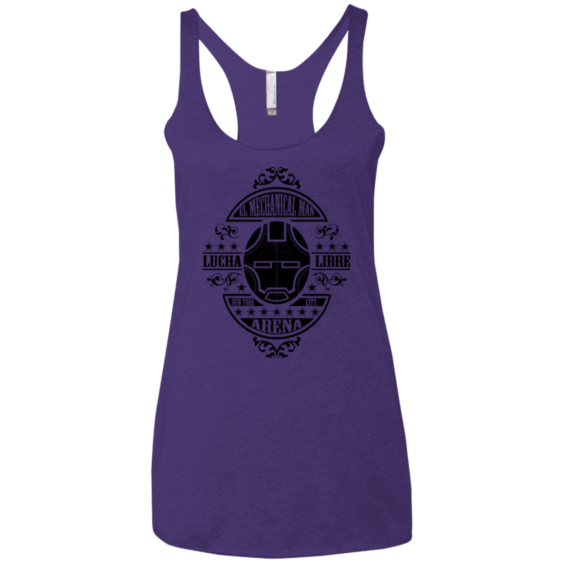 T-Shirts Purple / X-Small Lucha Mechanical Man Women's Triblend Racerback Tank