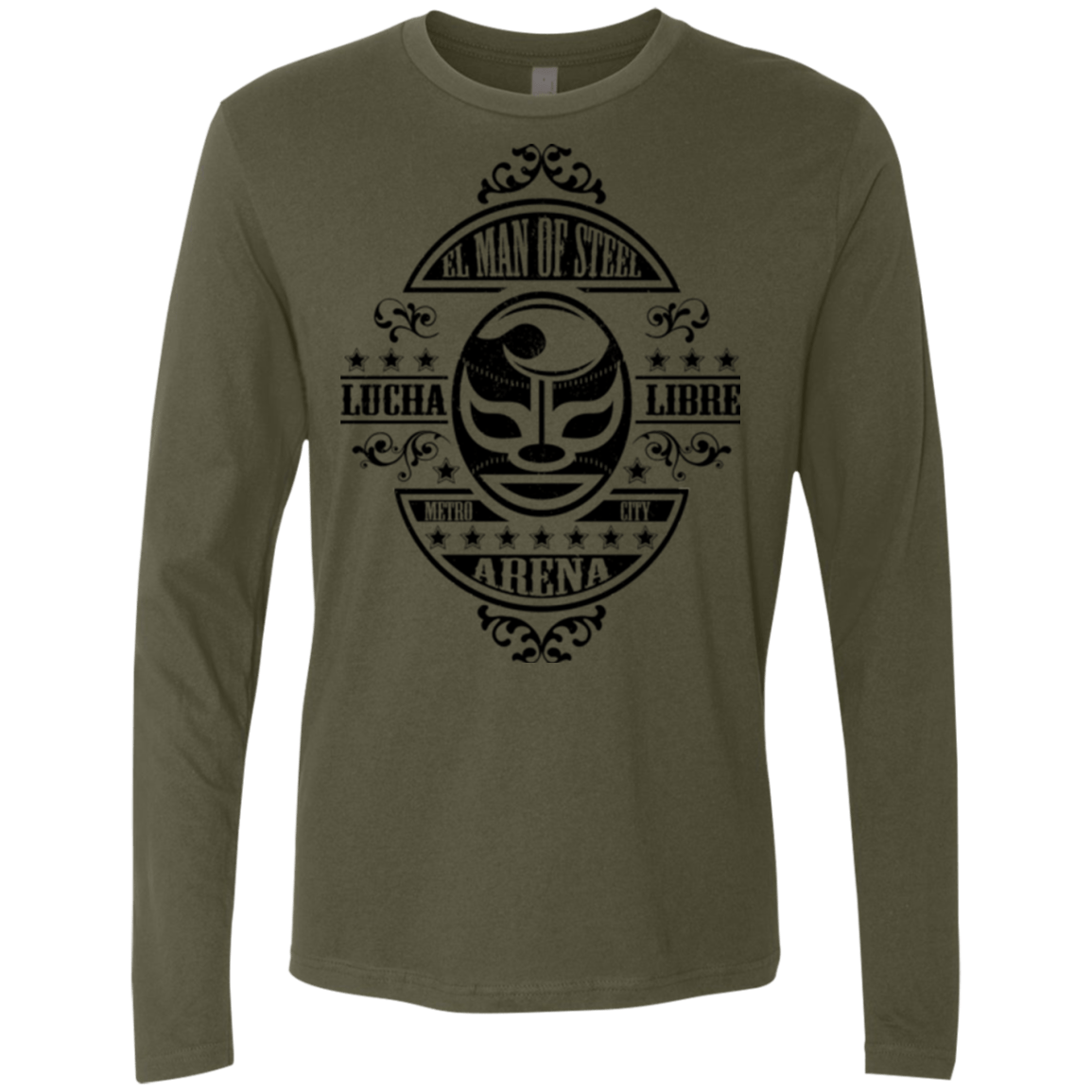 T-Shirts Military Green / Small luchamanofsteel Men's Premium Long Sleeve