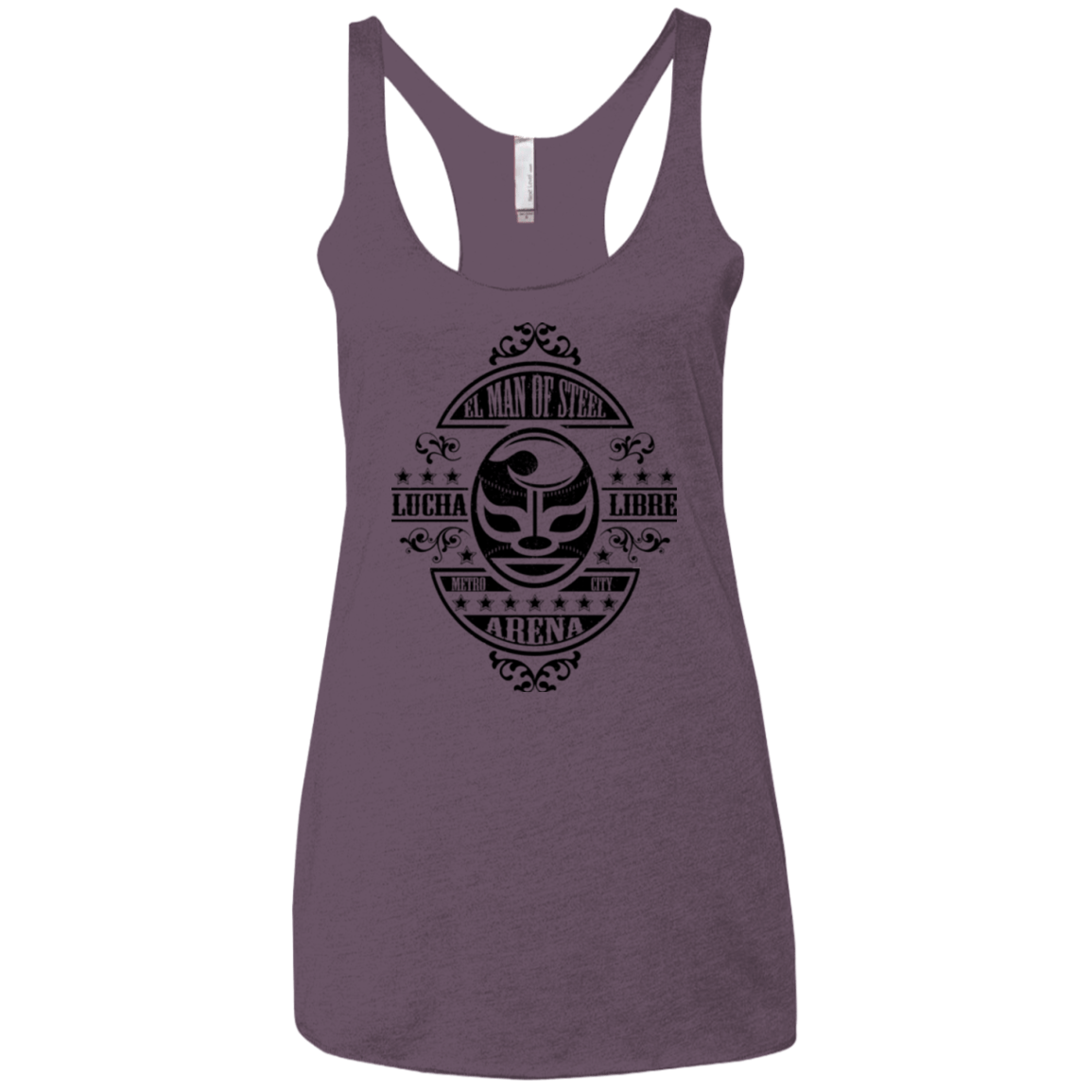 T-Shirts Vintage Purple / X-Small luchamanofsteel Women's Triblend Racerback Tank