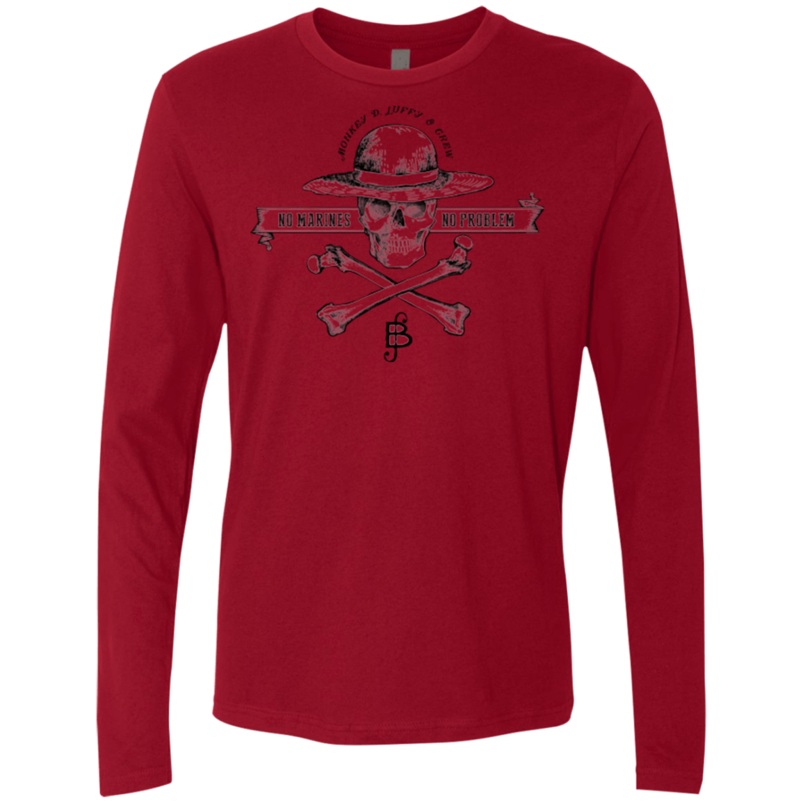 T-Shirts Cardinal / Small Luffy Men's Premium Long Sleeve