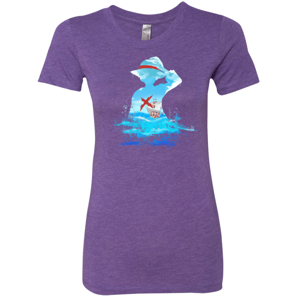 T-Shirts Purple Rush / Small Luffy sea 2 Women's Triblend T-Shirt