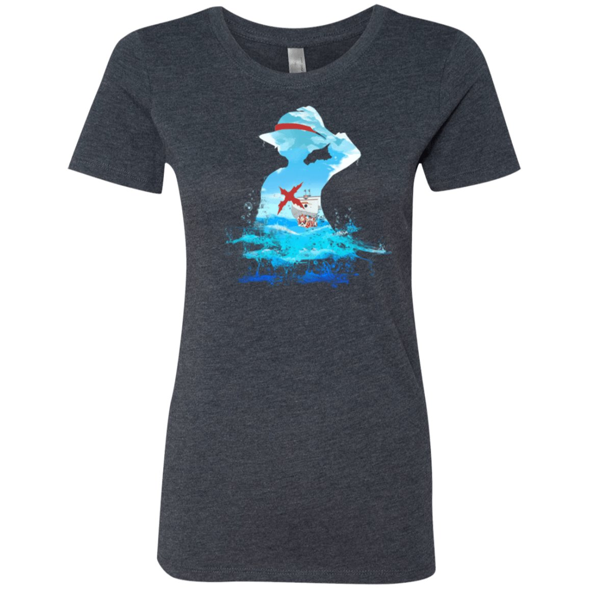 T-Shirts Vintage Navy / Small Luffy sea 2 Women's Triblend T-Shirt