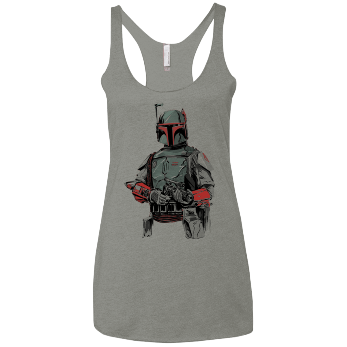 T-Shirts Venetian Grey / X-Small Mandalorian Bounty Hunter Women's Triblend Racerback Tank