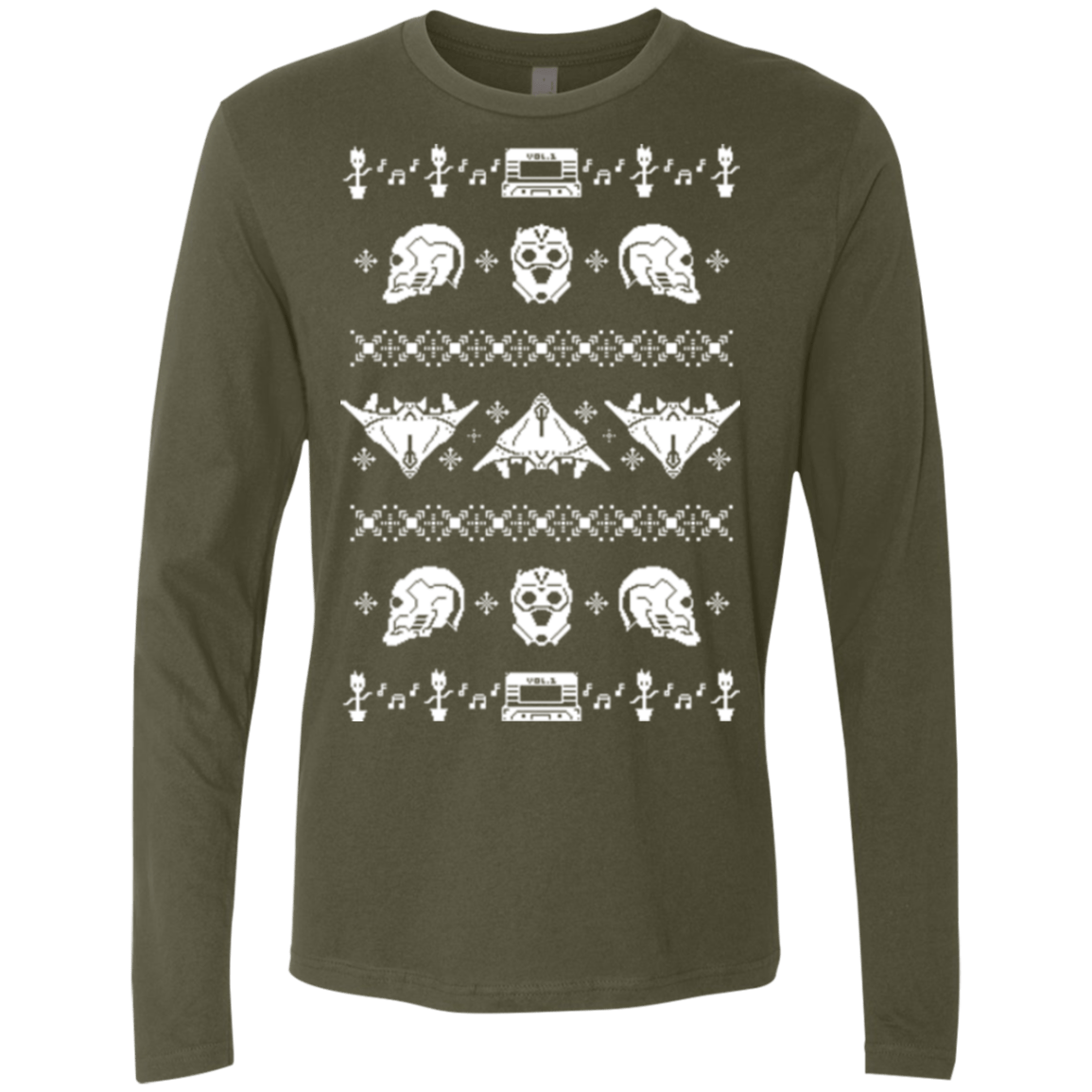 T-Shirts Military Green / Small Merry Christmas A-Holes 2 Men's Premium Long Sleeve