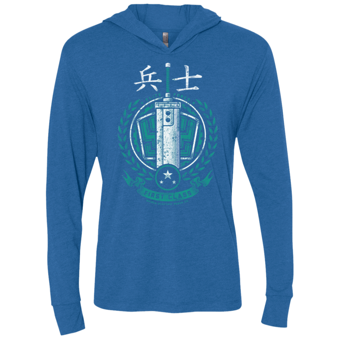 T-Shirts Vintage Royal / X-Small Midgar's Finest Triblend Long Sleeve Hoodie Tee