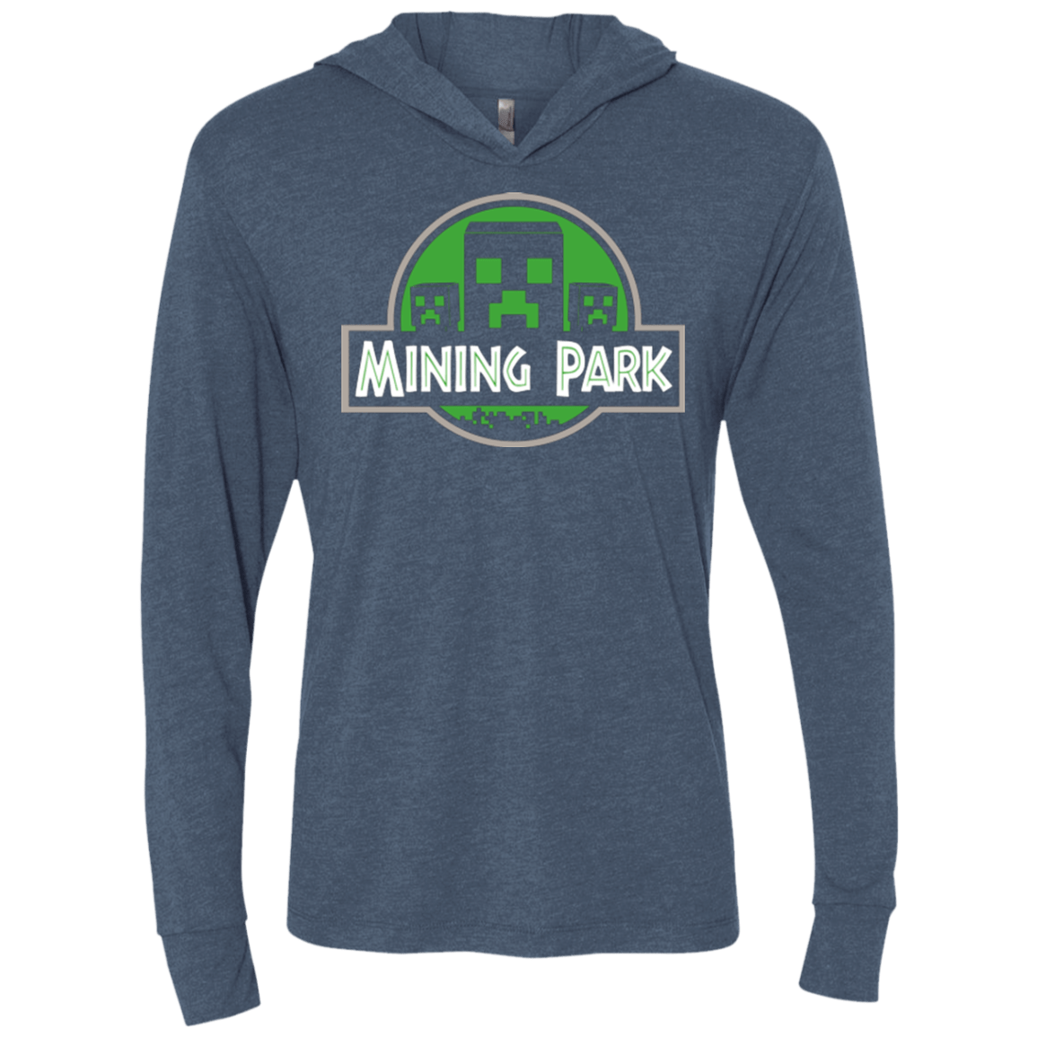 T-Shirts Indigo / X-Small Mining Park Triblend Long Sleeve Hoodie Tee