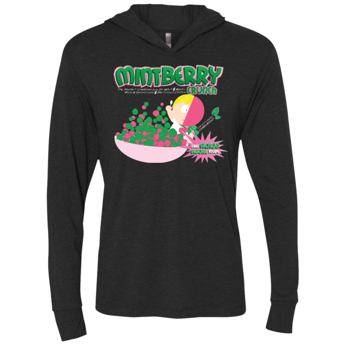 T-Shirts Vintage Black / X-Small Mintberry Crunch Triblend Long Sleeve Hoodie Tee