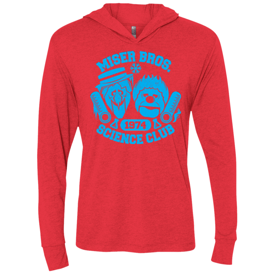 T-Shirts Vintage Red / X-Small Miser bros Science Club Triblend Long Sleeve Hoodie Tee