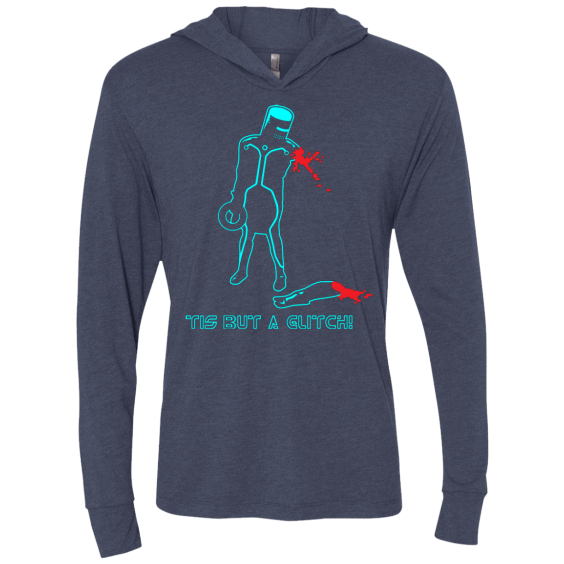 T-Shirts Vintage Navy / X-Small Monty Pytron Triblend Long Sleeve Hoodie Tee