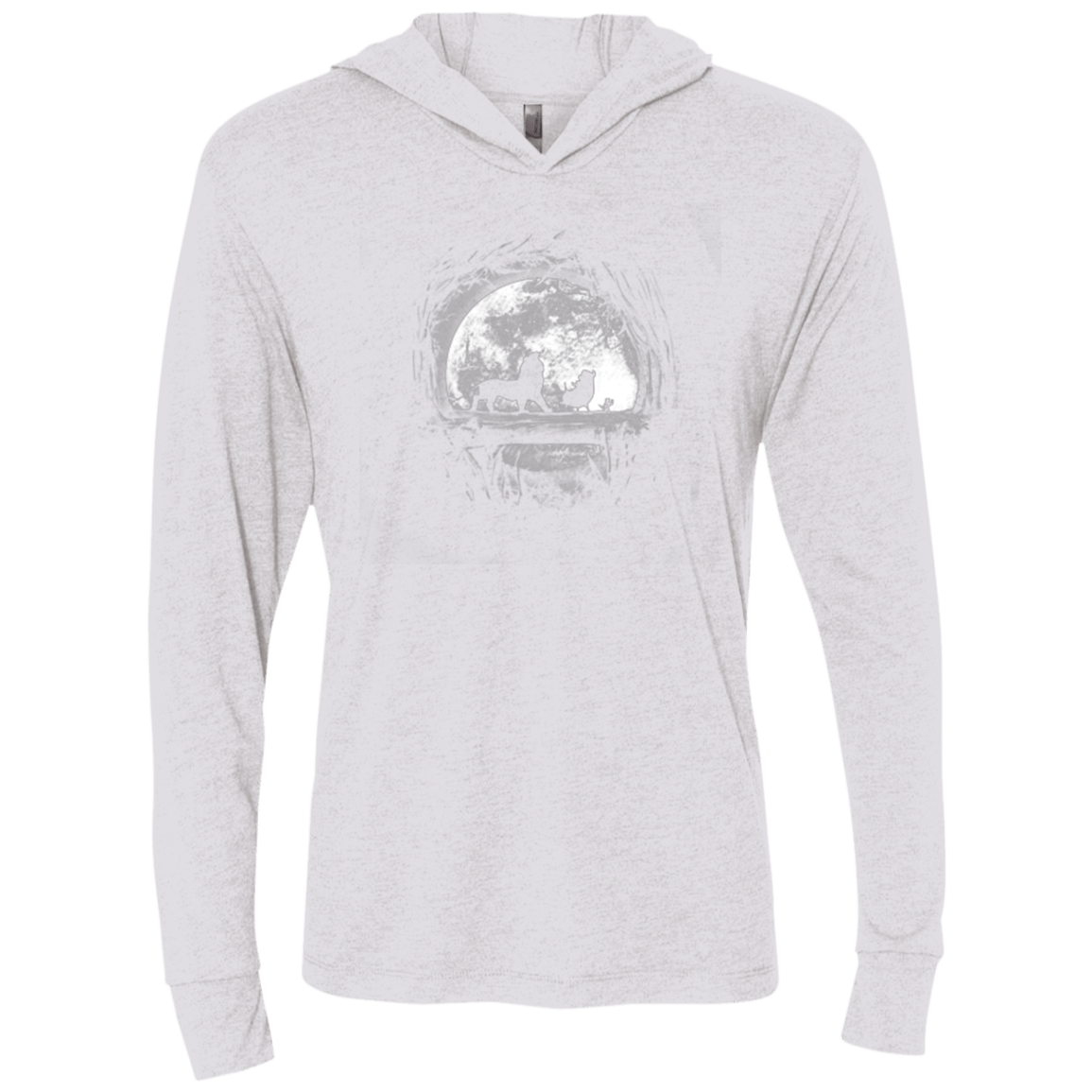 T-Shirts Heather White / X-Small Moonlight Triblend Long Sleeve Hoodie Tee