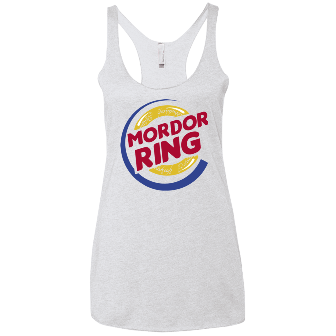 T-Shirts Heather White / X-Small Mordor Ring Women's Triblend Racerback Tank