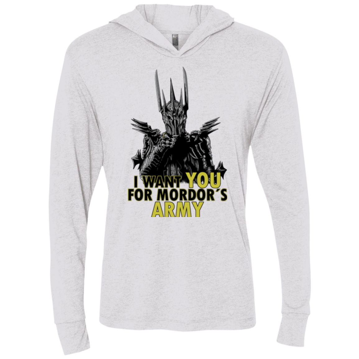 T-Shirts Heather White / X-Small Mordors army Triblend Long Sleeve Hoodie Tee