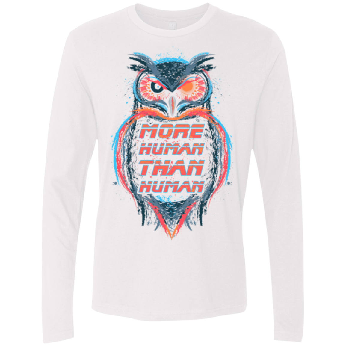 T-Shirts White / Small More Human than Human Men's Premium Long Sleeve