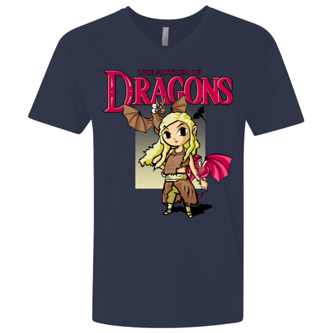 T-Shirts Midnight Navy / X-Small Mother of Dragons Men's Premium V-Neck