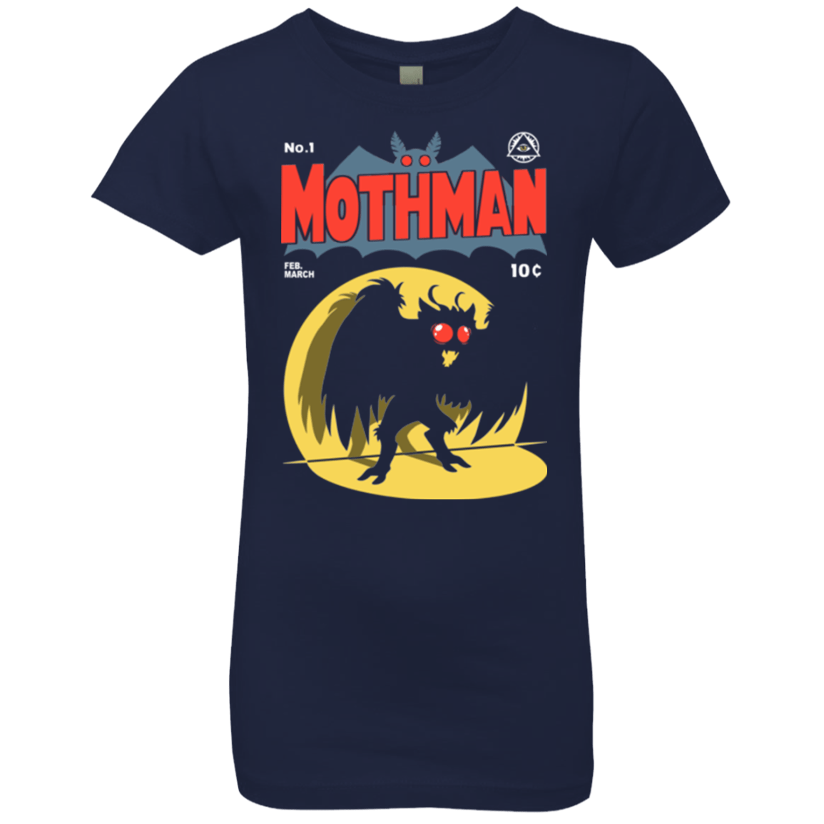 T-Shirts Midnight Navy / YXS Mothman Girls Premium T-Shirt