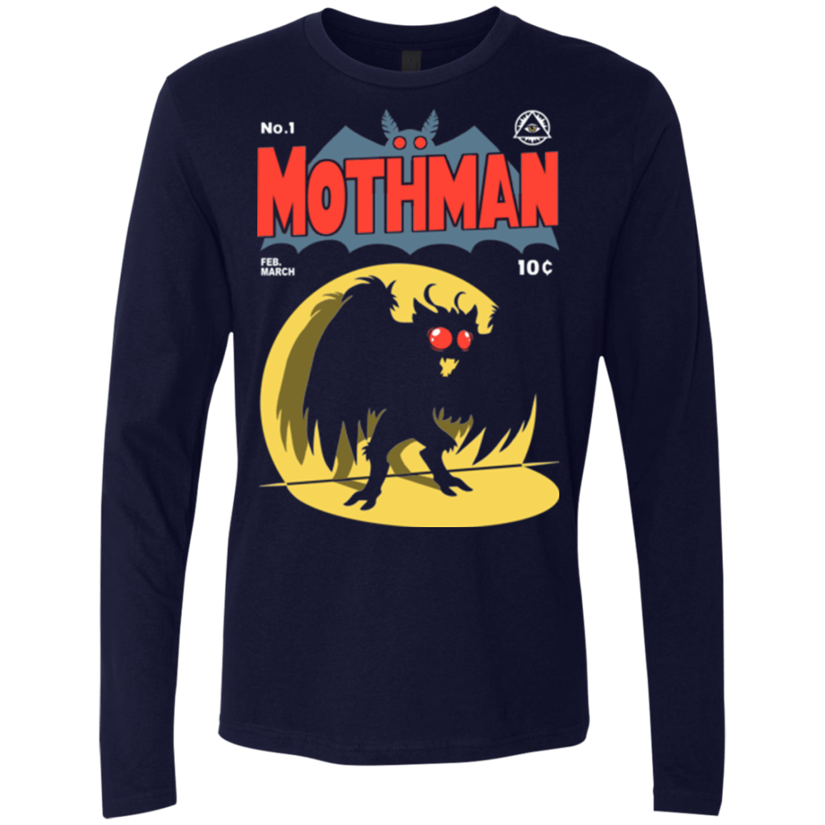 T-Shirts Midnight Navy / Small Mothman Men's Premium Long Sleeve