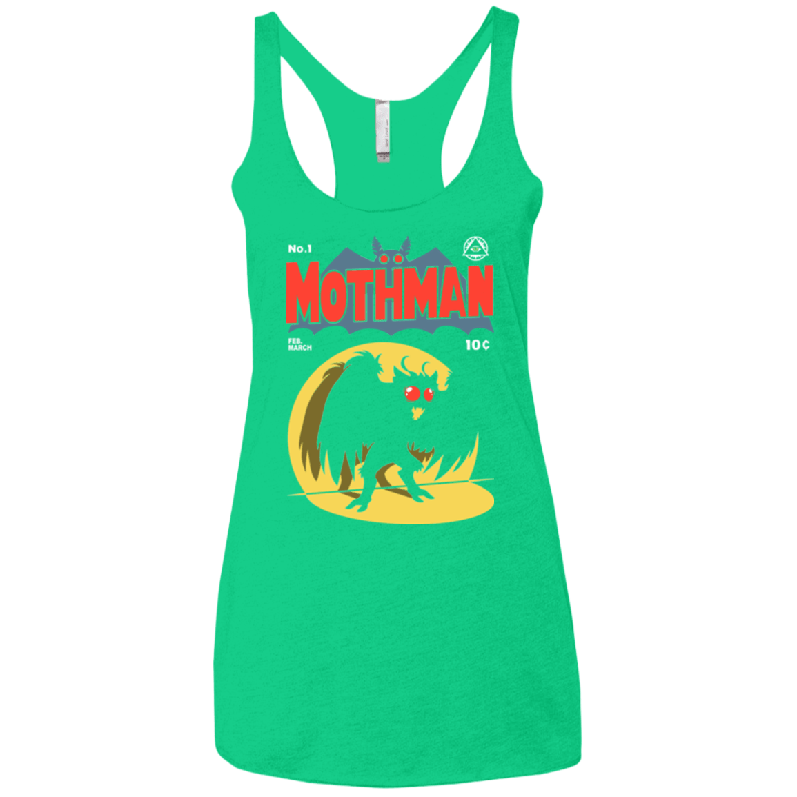 T-Shirts Envy / X-Small Mothman Women's Triblend Racerback Tank