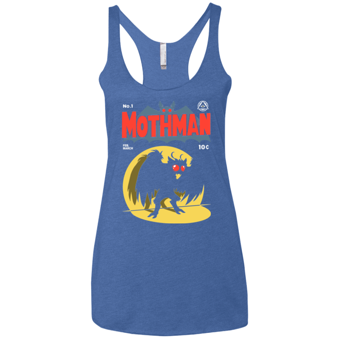 T-Shirts Vintage Royal / X-Small Mothman Women's Triblend Racerback Tank