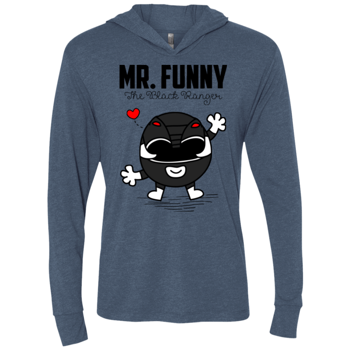 T-Shirts Indigo / X-Small Mr Funny Triblend Long Sleeve Hoodie Tee