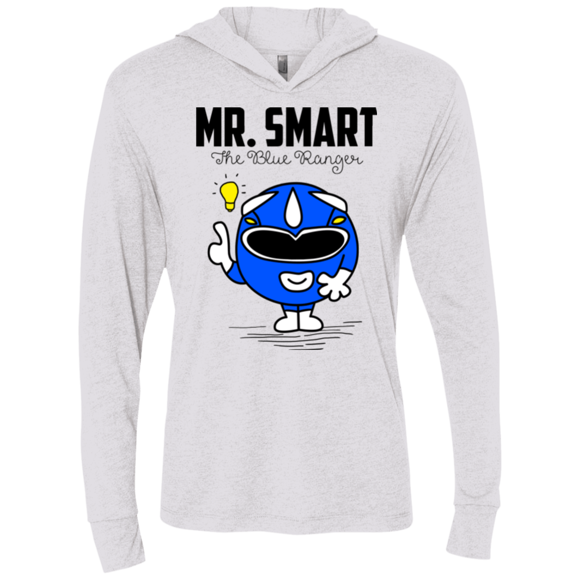 T-Shirts Heather White / X-Small Mr Smart Triblend Long Sleeve Hoodie Tee