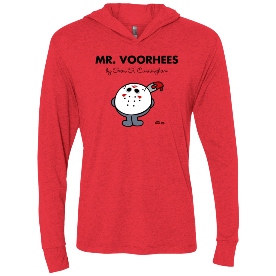 T-Shirts Vintage Red / X-Small Mr Voorhees Triblend Long Sleeve Hoodie Tee
