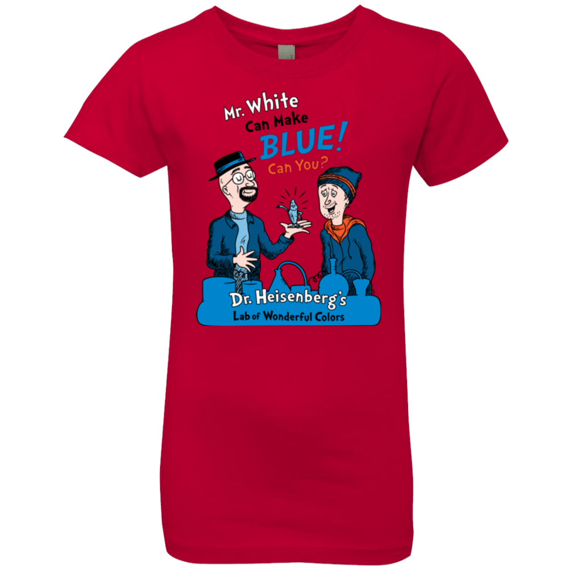T-Shirts Red / YXS Mr White Girls Premium T-Shirt