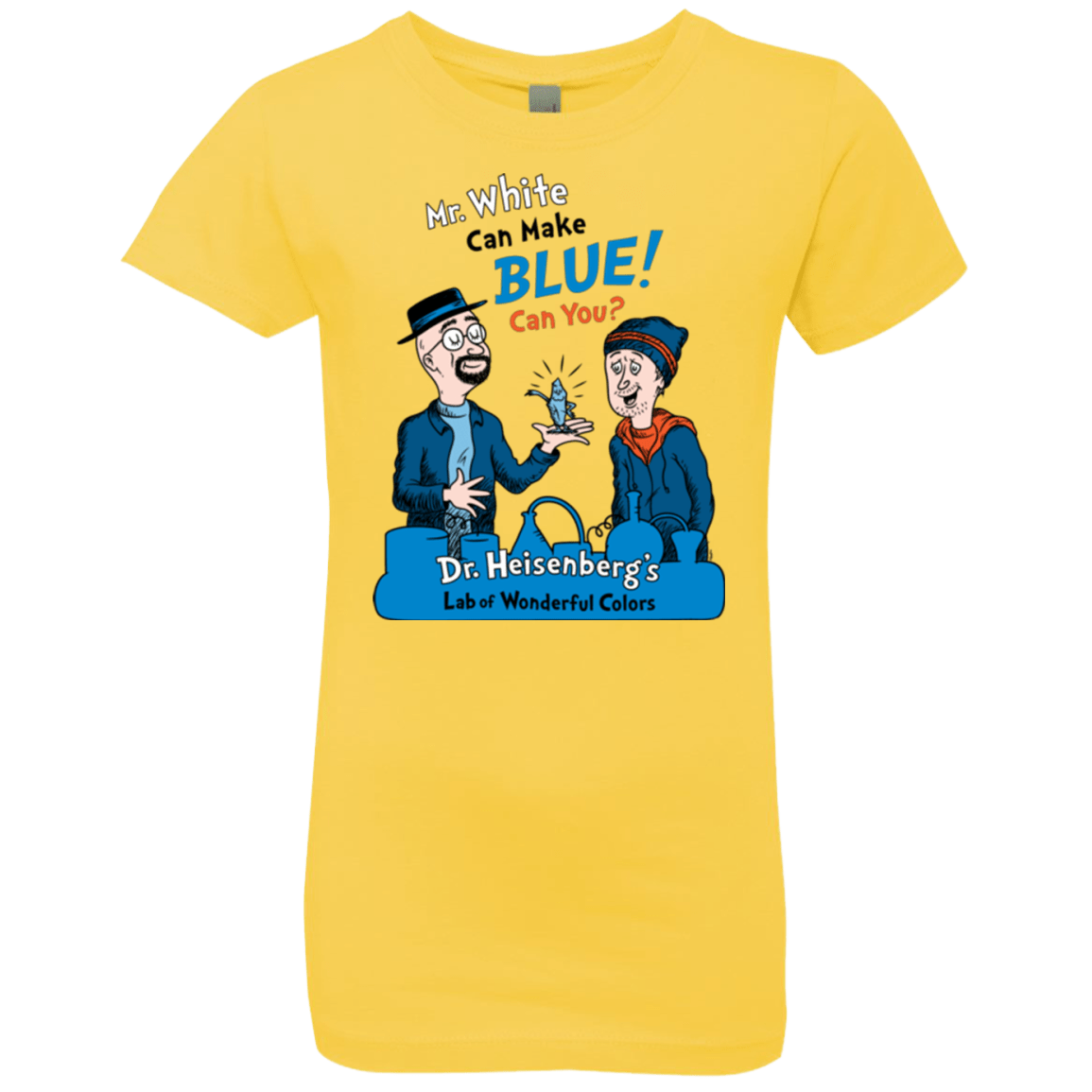 T-Shirts Vibrant Yellow / YXS Mr White Girls Premium T-Shirt