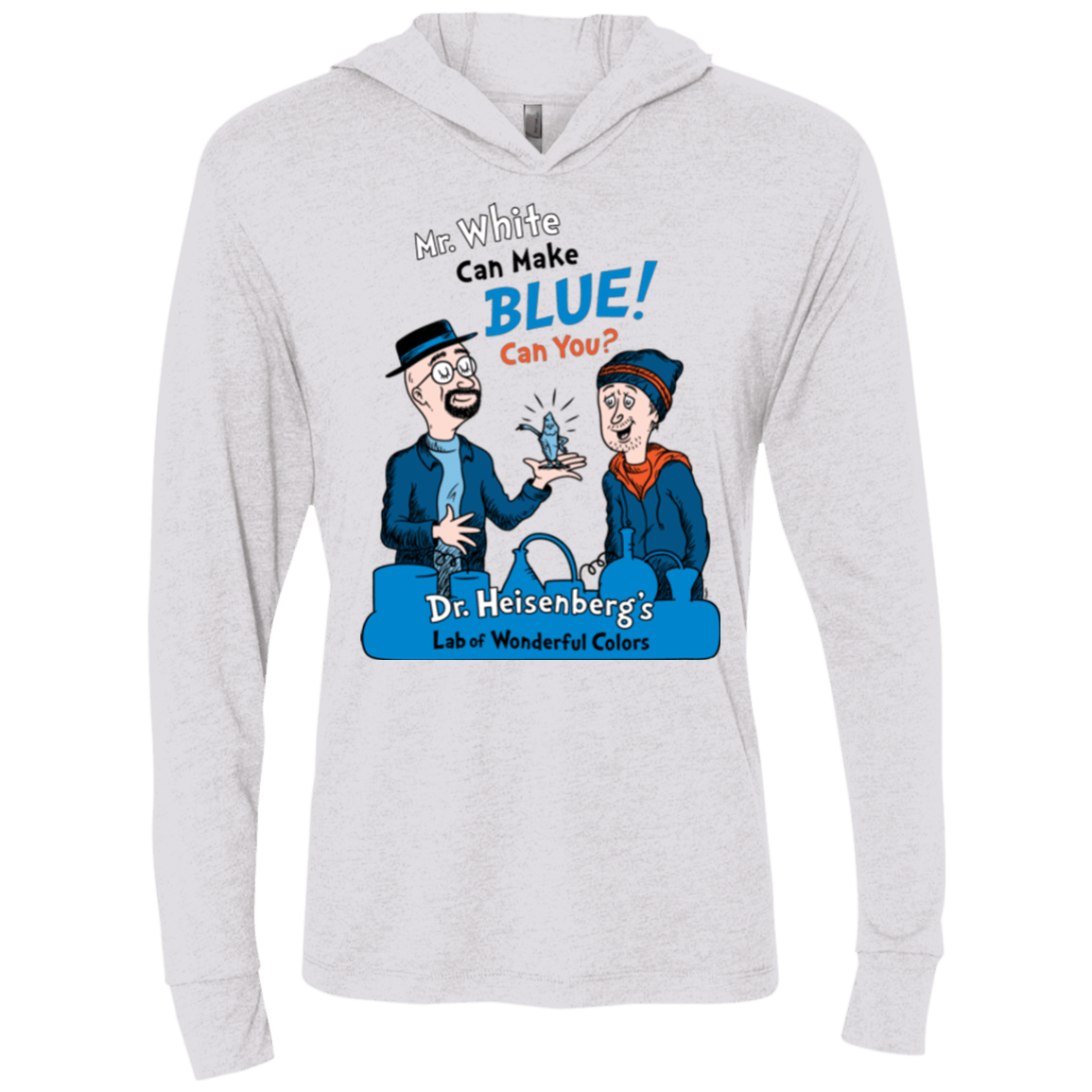 T-Shirts Heather White / X-Small Mr White Triblend Long Sleeve Hoodie Tee