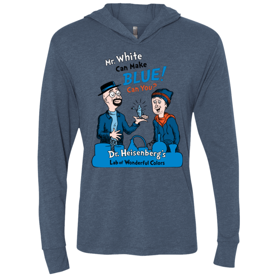 T-Shirts Indigo / X-Small Mr White Triblend Long Sleeve Hoodie Tee