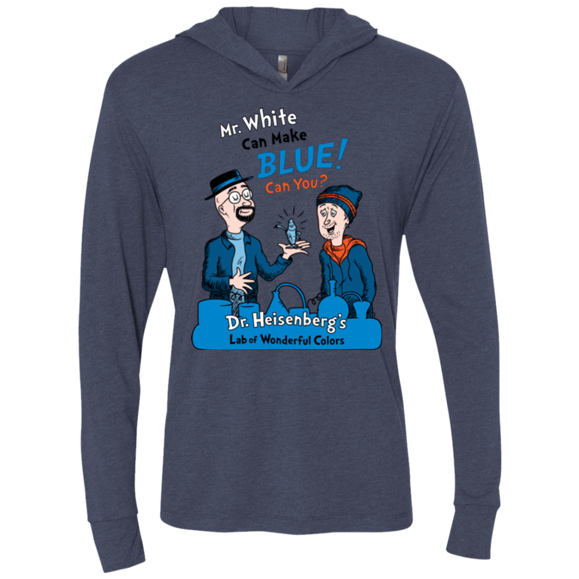 T-Shirts Vintage Navy / X-Small Mr White Triblend Long Sleeve Hoodie Tee