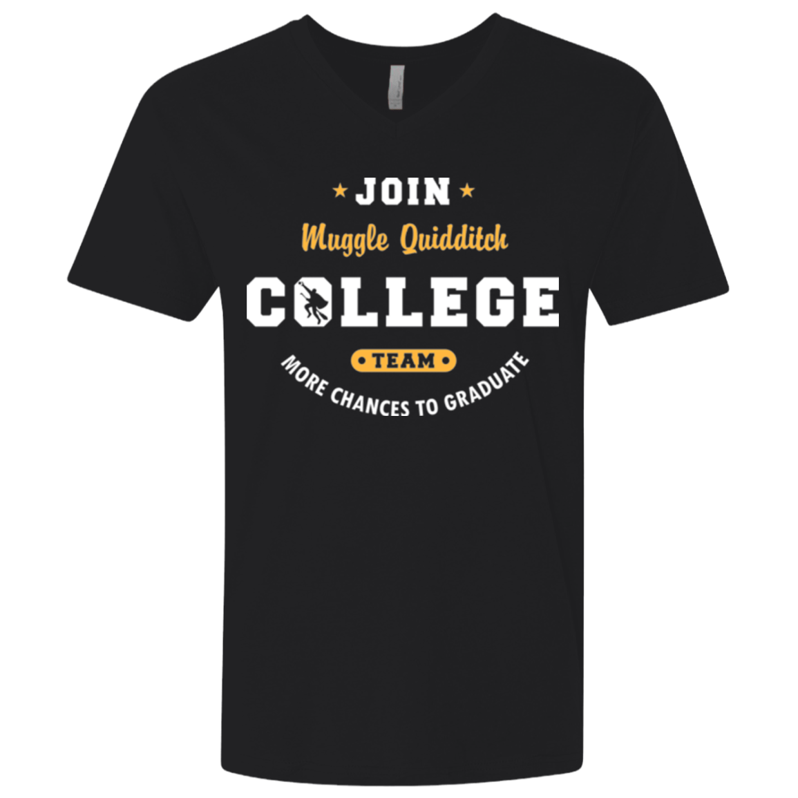 T-Shirts Black / X-Small Muggle Quidditch Men's Premium V-Neck