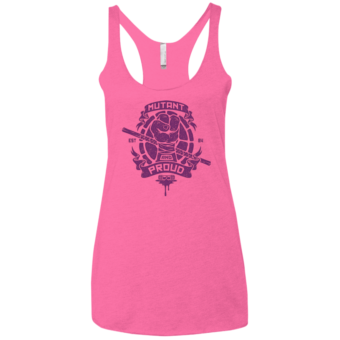 T-Shirts Vintage Pink / X-Small Mutant and Proud Donny Women's Triblend Racerback Tank