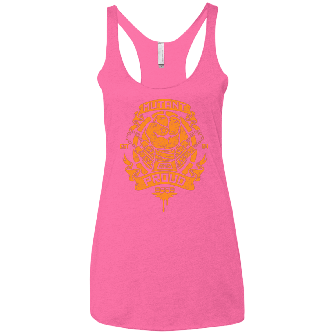 T-Shirts Vintage Pink / X-Small Mutant and Proud Mikey Women's Triblend Racerback Tank