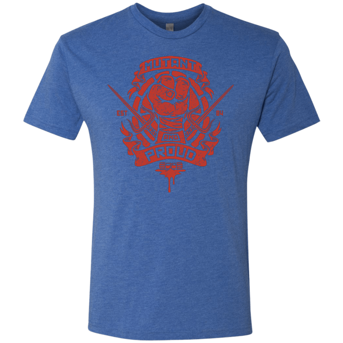 T-Shirts Vintage Royal / Small Mutant and Proud Raph Men's Triblend T-Shirt