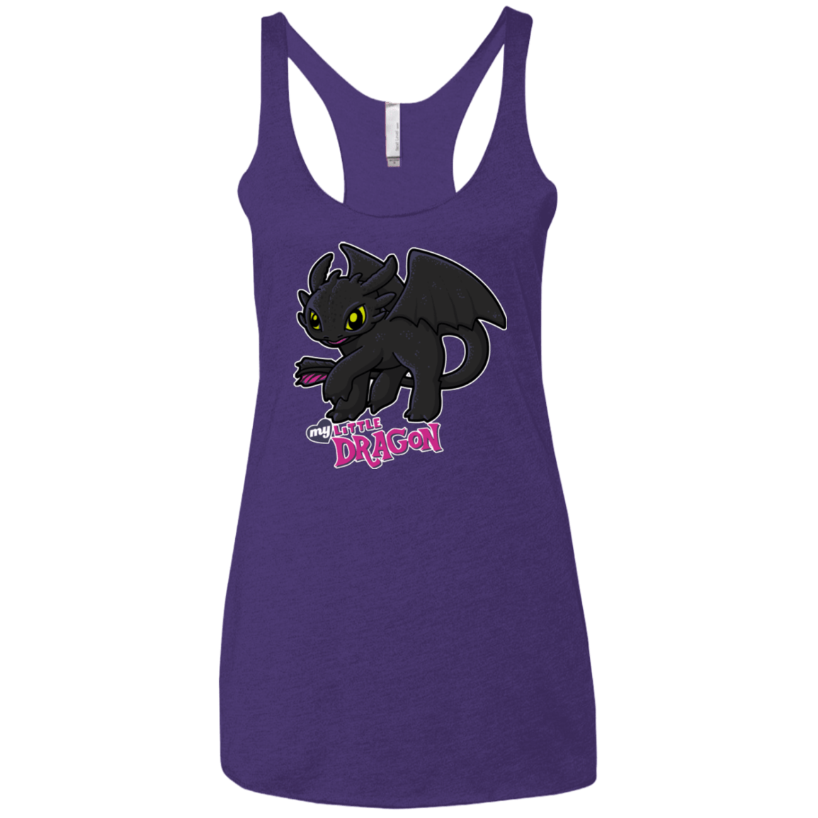 T-Shirts Purple / X-Small MY LITTLE DRAGON Women's Triblend Racerback Tank