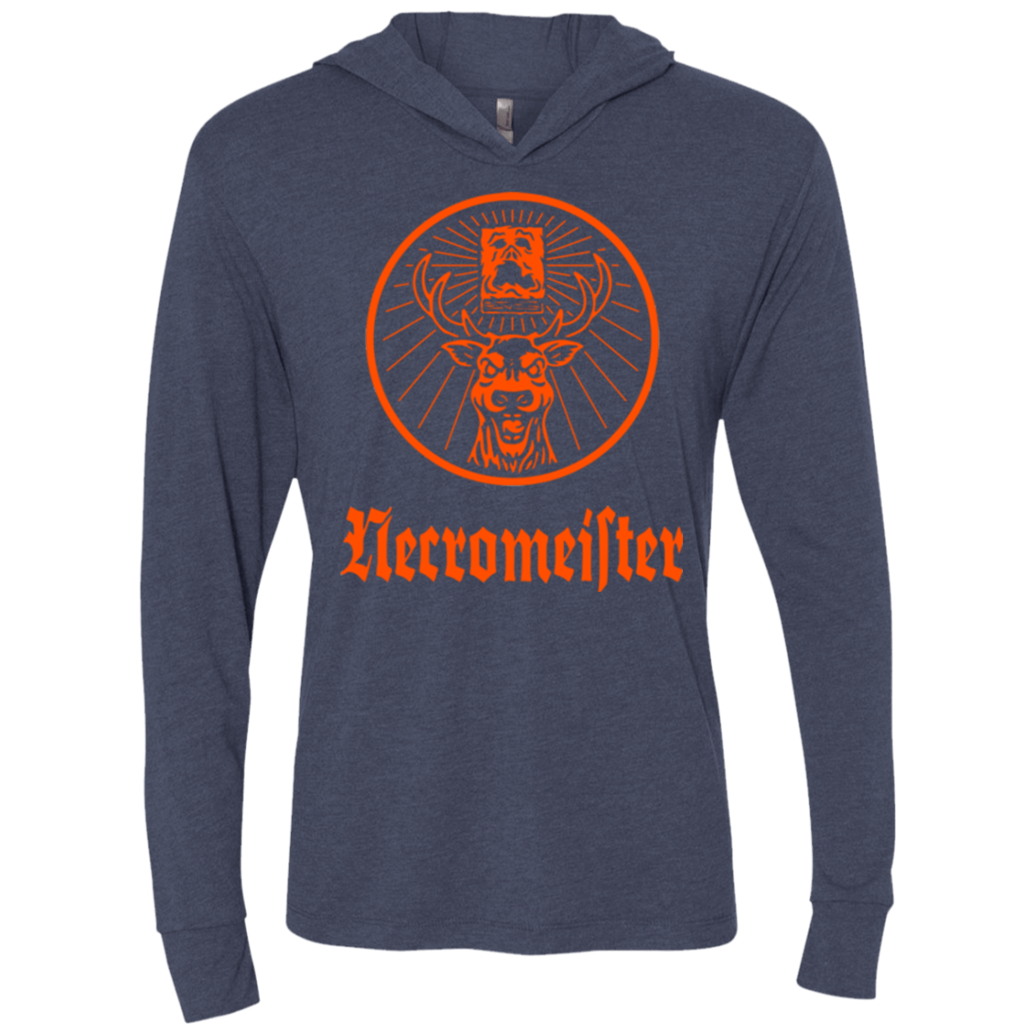 T-Shirts Vintage Navy / X-Small NECROMEISTER Triblend Long Sleeve Hoodie Tee