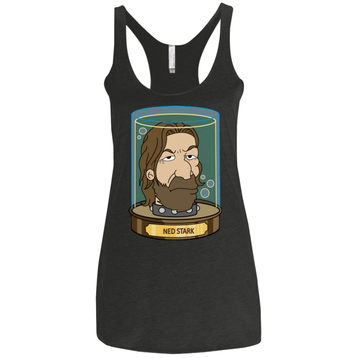 T-Shirts Vintage Black / X-Small Ned Stark Head Women's Triblend Racerback Tank