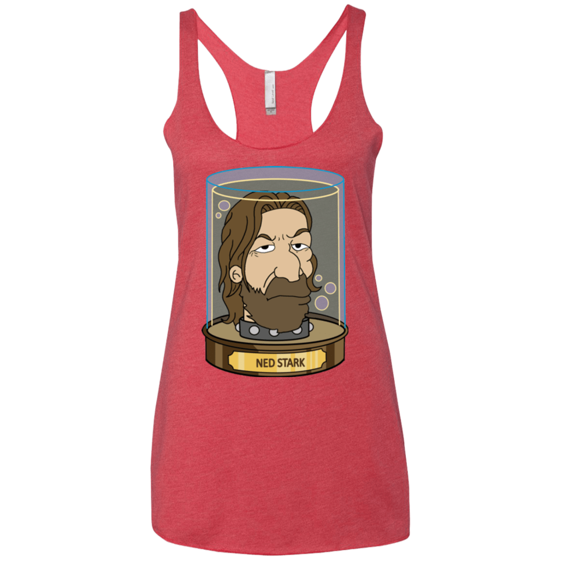 T-Shirts Vintage Red / X-Small Ned Stark Head Women's Triblend Racerback Tank