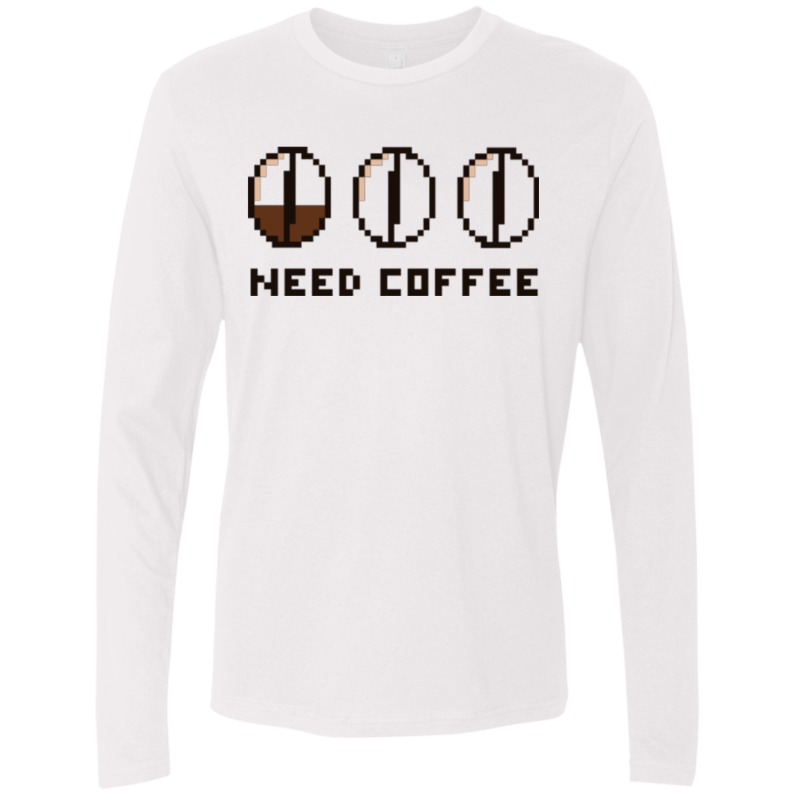T-Shirts White / Small Need Coffee Men's Premium Long Sleeve