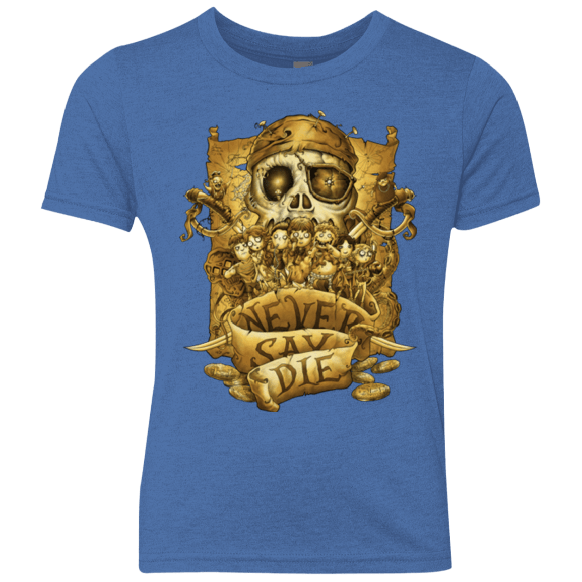 T-Shirts Vintage Royal / YXS Never Say Die Youth Triblend T-Shirt