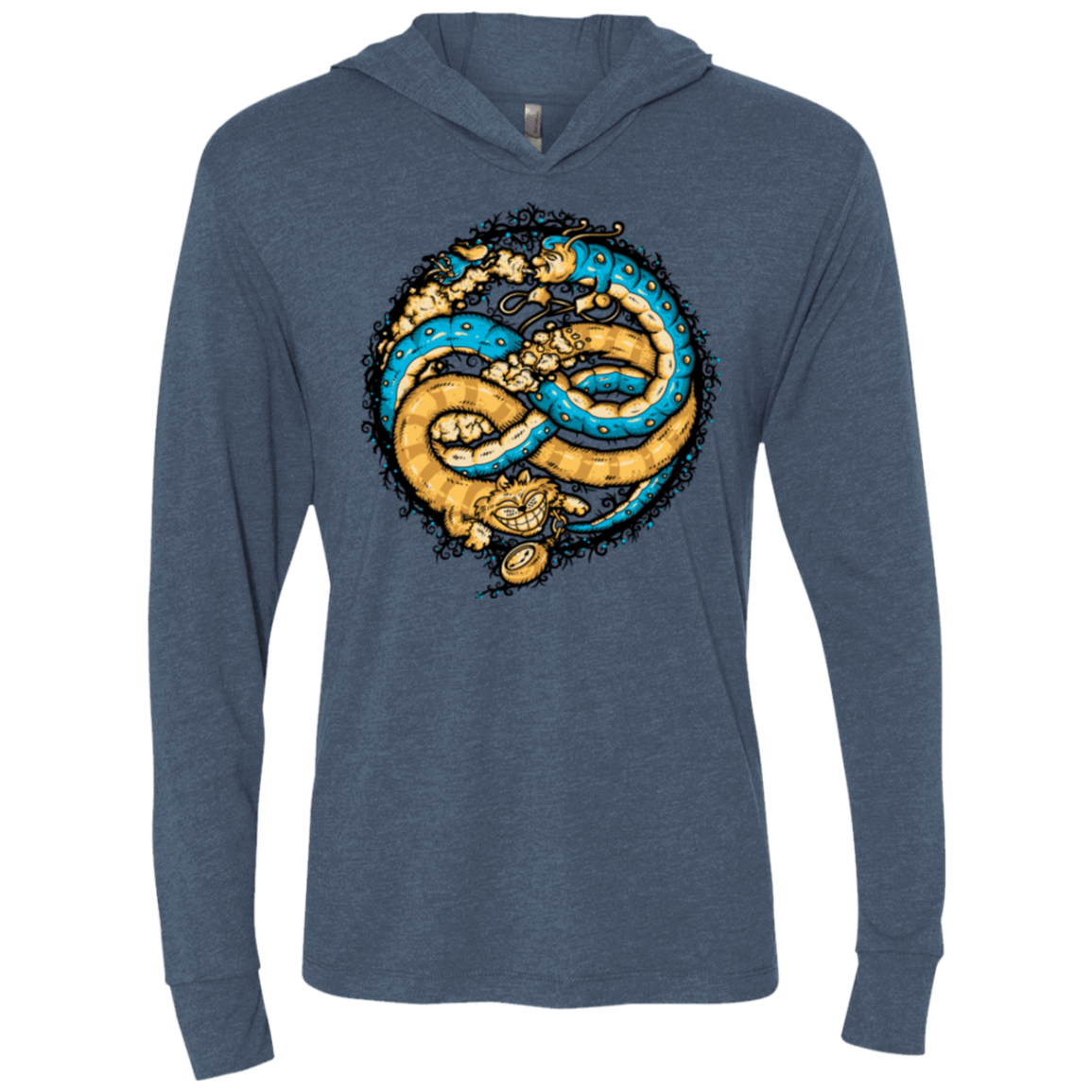 T-Shirts Indigo / X-Small NEVERENDING WONDERLAND Triblend Long Sleeve Hoodie Tee