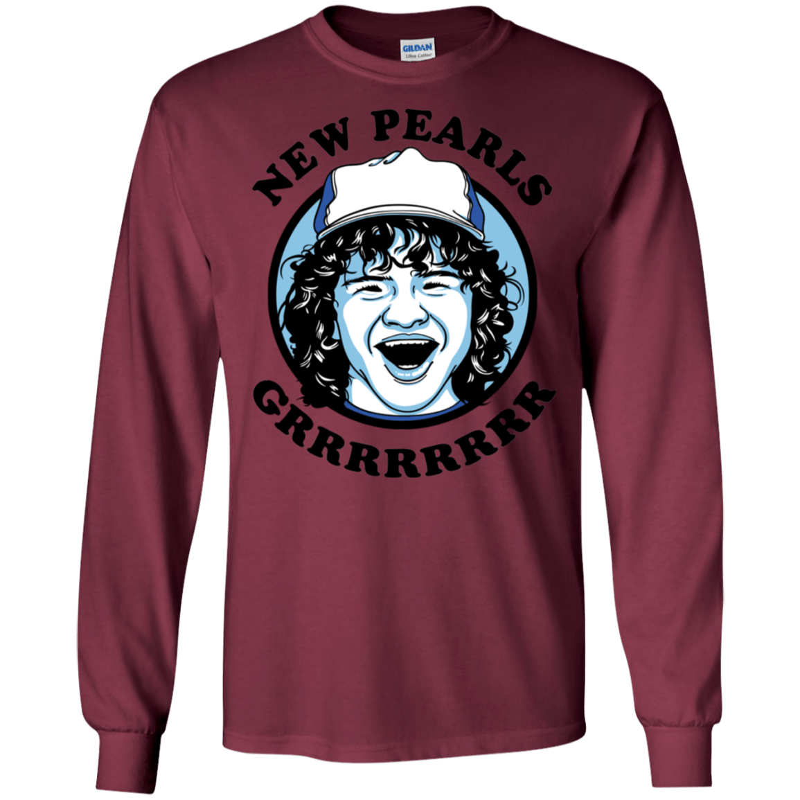 T-Shirts Maroon / S New Pearls Men's Long Sleeve T-Shirt