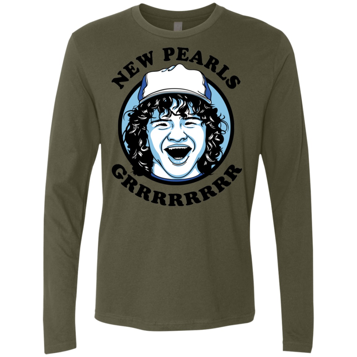 T-Shirts Military Green / S New Pearls Men's Premium Long Sleeve
